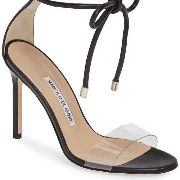 SOLD OUT Manolo Blahnik Leather Estro Sandals - Picture 3 of 4